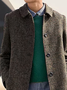 Cotton-Blend Shawl Collar Casual Other Coat