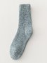 Casual Retro Plain Cotton Socks Everyday Accessories