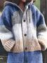 Casual Color Block Wool/Knitting Sweater Coat