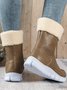 Warm Comfort Lightweight Soft Sole Patchwork Zipper Snow Boots