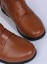 Plus Size Vintage Split Joint Zipper Boots