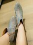 Womens's Hot Drilling Pointed Toe Zip Up Chunky Heel Boots