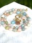 Boho Vintage Natural Crystal Colorful Beaded Necklace Everyday Jewelry Ethnic Style