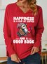 Happiness Is A Cup Of Coffee And A Good Book Women's Shawl Collar Sweatshirt