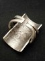 Vintage Silver Distressed Line Pattern Ring Ethnic Jewelry