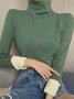 Plush Thermal Bottoming Underwear High Neck Long Sleeve T-Shirt Plus Size