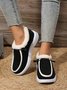 Plus Size Casual Split Joint Furry Lined Canvas Flat Boat Shoes