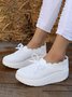 Lace Lace Up Flyknit Platform Sneakers