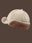 Plain Lamb Fleece Thickened Ear Guards Beanie Hats Outdoor Daily Warm Accessories