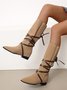 Vintage Faux Suede Wrap-Accent Tall Boots