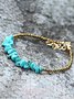 Natural Irregular Turquoise Beaded Bracelet Boho Ethnic Vintage Jewelry Beach Vacation