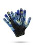 Casual Floral Starry Oil Painting Pattern Gloves Halloween Christmas Party Autumn Winter Warm Accessories