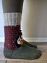 Casual Home Patchwork Gift Pattern Knitted Floor Socks Autumn Winter Warm Accessories Christmas