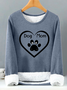 Dog Mom Heart Womens Warmth Fleece Sweatshirt