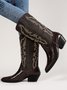 Western Style Embroidered Cowboy Boots