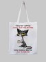 Cat Fun Letters Shopping Canvas Eco Tote Bag