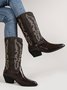 Western Style Embroidered Cowboy Boots