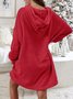 Fluff/Granular Fleece Fabric Casual Dress