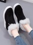 Plus Size Warm Fur Lined Hidden Wedge Ankle Boots