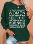 Women Text Letters Crew Neck Long Sleeve Casual Daily Spring/Fall Sweatshirt