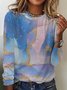 Ombre Crew Neck Casual T-Shirt