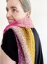 Casual Vintage Gradient Rainbow Wool Crochet Scarf Autumn Winter Warming Accessories