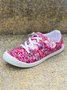 Valentine's Day Heart Printed Casual Flat Shoes