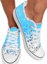 Blue Gradient Leopard Print Breathable Sneakers