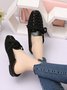Vintage Split Joint Lace-up Front Flat Loafers