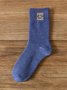 Laughter Pattern Cotton Knit Socks Daily Commute Accessories
