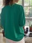 Casual Crew Neck Cotton-Blend Oldest Sister Sweatshirt
