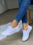 Breathable Mesh Fabric Plus Size Slip On Sneakers