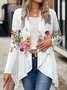 Loose Floral Casual Wool/Knitting Other Coat