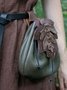 Vintage Mid-Century Western Leather Leaf Belt Bag
