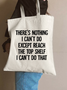 There's Nothing I Can't Do Funny Text Letters Casual Shopping Tote Bag