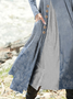 Wool/Knitting Ombre Casual Asymmetrical Dress