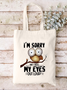 I'm Sorry Eyes Animal Graphic Casual Shopping Tote Bag