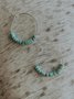 Bohemian Vintage Natural Irregular Turquoise Round Earrings Ethnic Jewelry