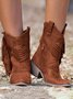 Western Fringe Woven Vintage Cowboy Boots