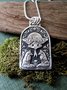 Ethnic Vintage Silver Animal Pattern Embossed Necklace Sweater Chain Boho Jewelry