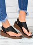 Retro Cutout Breathable Leather Thong Sandals