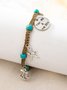 Boho Turtle Seahorse Anchor Woven Anklet Beach Vacation Ethnic Jewelry