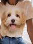 Dog Regular Fit Crew Neck Casual T-Shirt