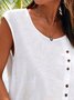 Women's Buttoned Casual Cotton Top