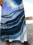 Ombre Marbled V-Neck Resort Dress