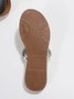 Rhinestone Decor Toe Ring Thong Slide Sandals