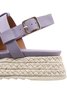 Chain Decor Braided Platform slingback Espadrille Sandals