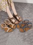 Bohemia Beaded Braided Strap Flat Sandals