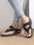Soft and Comfortable Retro Flat Flip Sandals