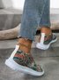Breathable Printing Slip On Flyknit Sneakers